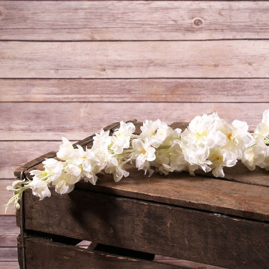 Artificial Silk Delphinium Stem 102cm - Cream
