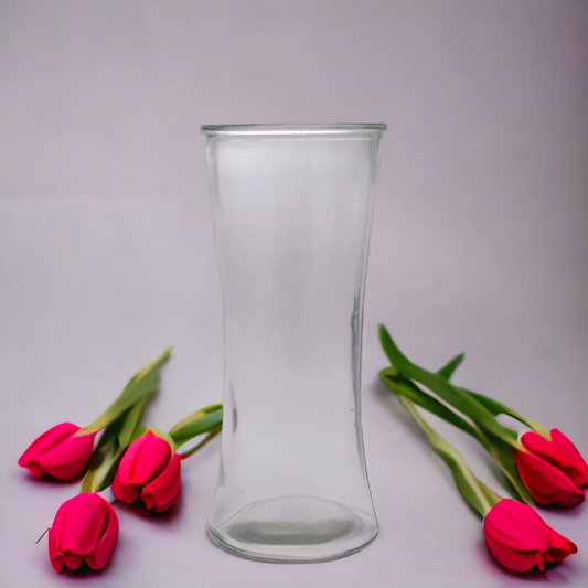 Clear Glass Vase H25 cm