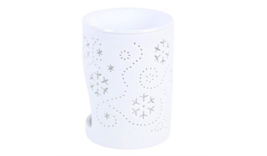 White Snowflake Cut Out Oil Burner and Wax Warmer