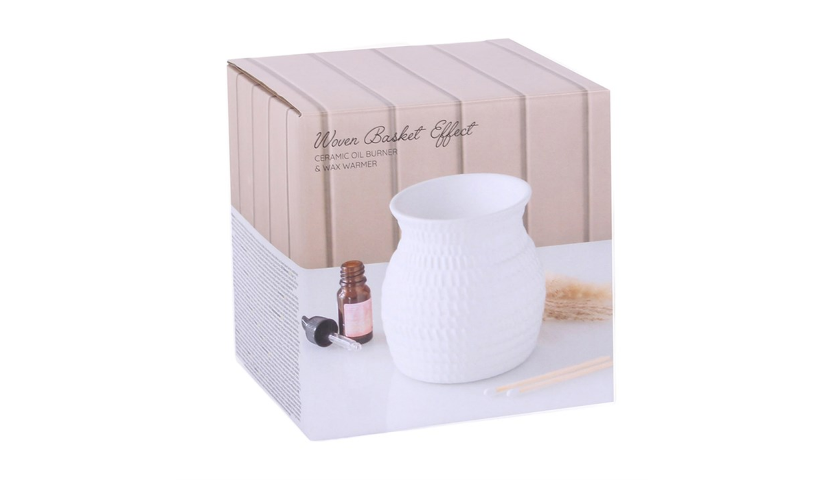 Woven Basket Effect Oil Burner and Wax Warmer