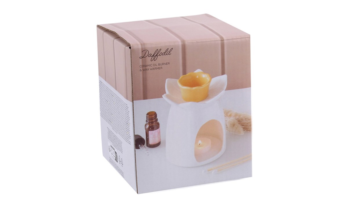White Daffodil Oil Burner and Wax Warmer