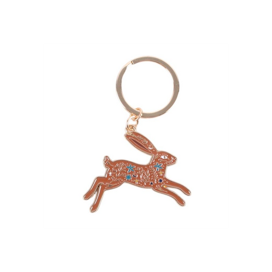 Leaping Hare Keyring