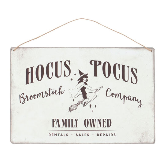 Hocus Pocus Broomstick Company Hanging Sign