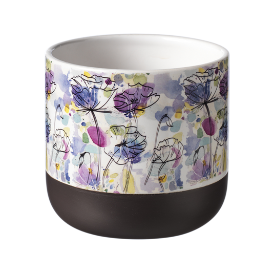 Abstract Floral Plant Pot