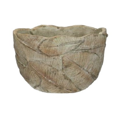 Cement Leaf Plant Bowl