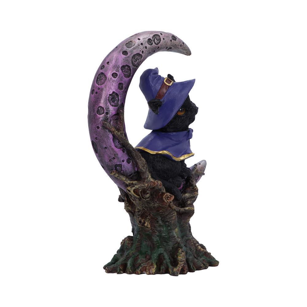 Grimalkin Witches Familiar and Crescent Moon Figurine