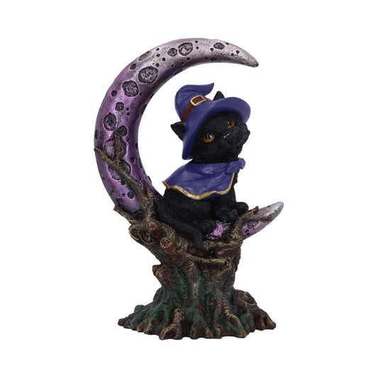 Grimalkin Witches Familiar and Crescent Moon Figurine