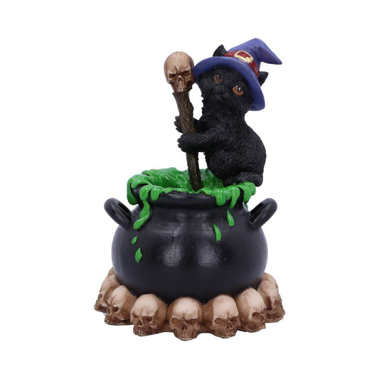 Spook Witches Familiar and Bubbling Cauldron Figurine