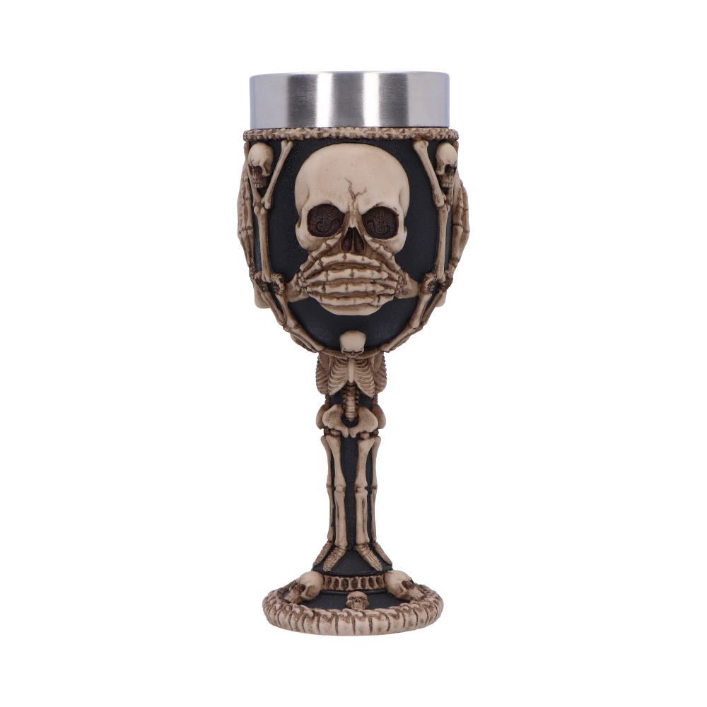 Three Wise Skeleton Goblet 20cm