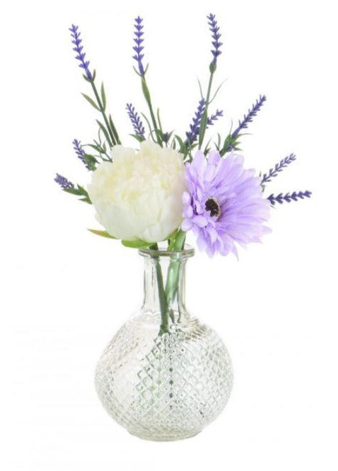 Lilac Gerbera & Peony in a Ball Vase