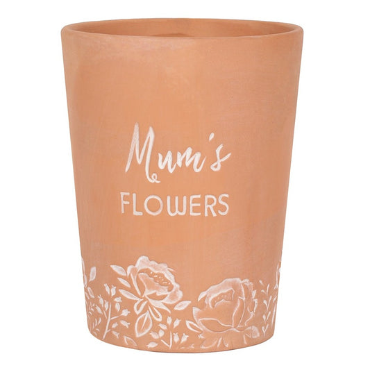 Terracotta Plant Pot "Mum's Flowers"