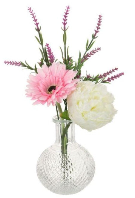 Clear Glass Bud Ball Vase