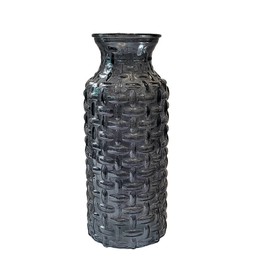 Cylinder Woven Vase - Charcoal