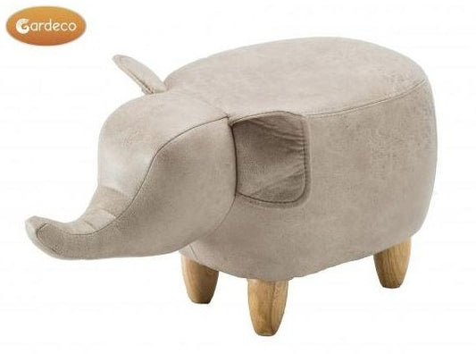 Egor Elephant Leatherette Footstool (Gardeco)