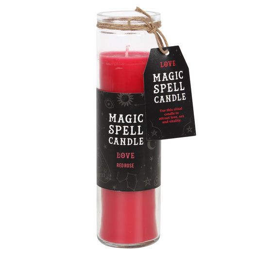 Rose "Love" Spell Tube Candle