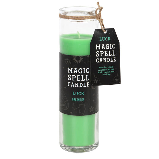 Green Tea "Luck" Spell Tube Candle