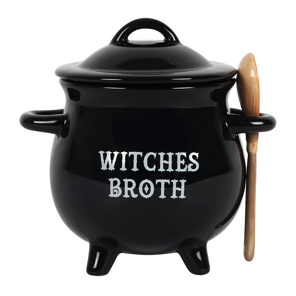 Witches Broth Cauldron Soup Bowl & Spoon