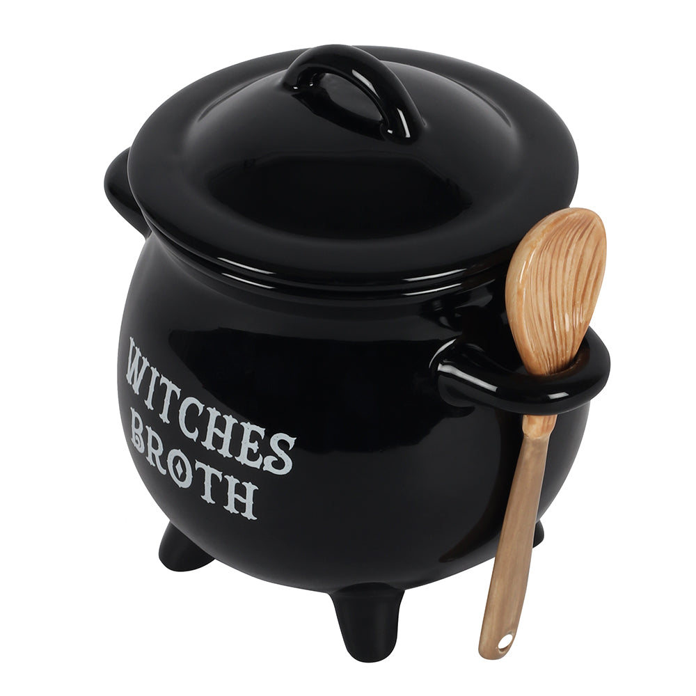 Witches Broth Cauldron Soup Bowl & Spoon