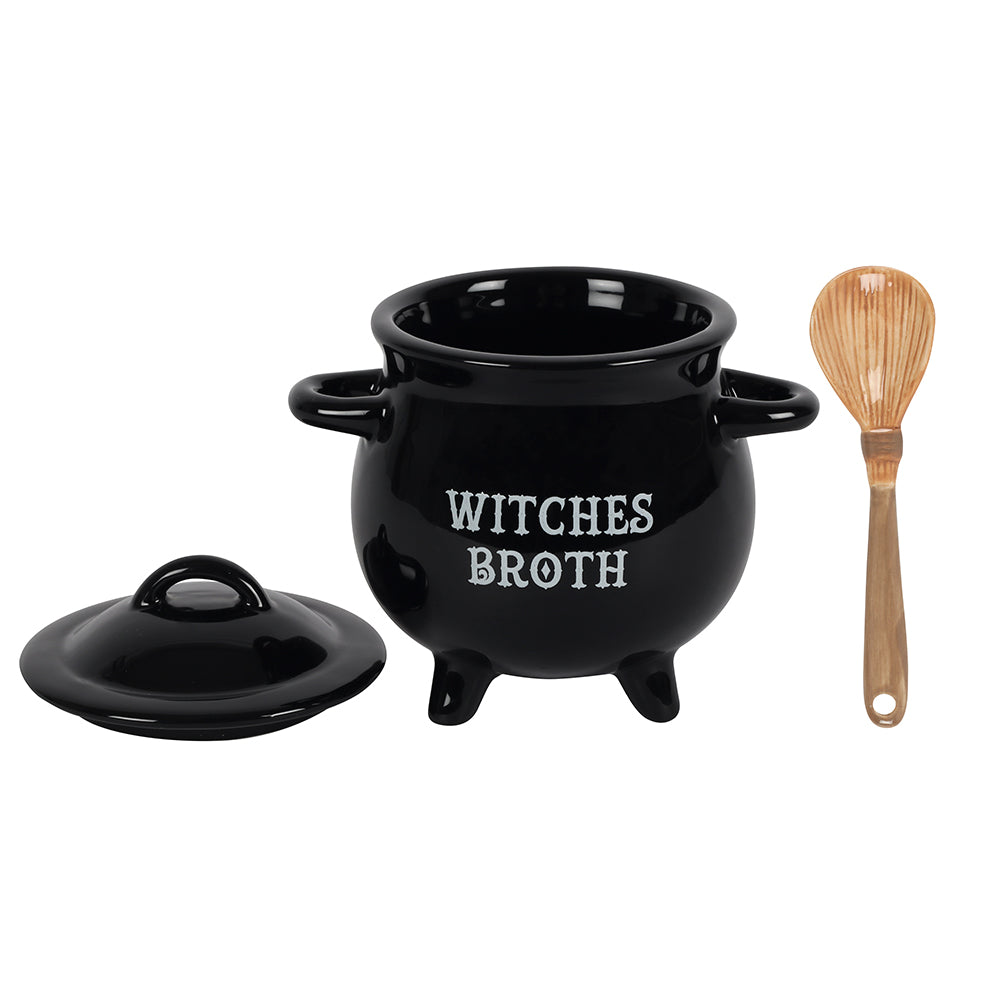 Witches Broth Cauldron Soup Bowl & Spoon