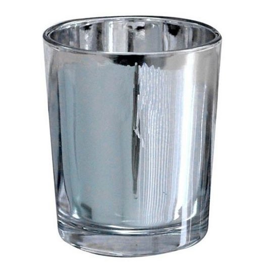 Silver Cylinder Tealight Holder