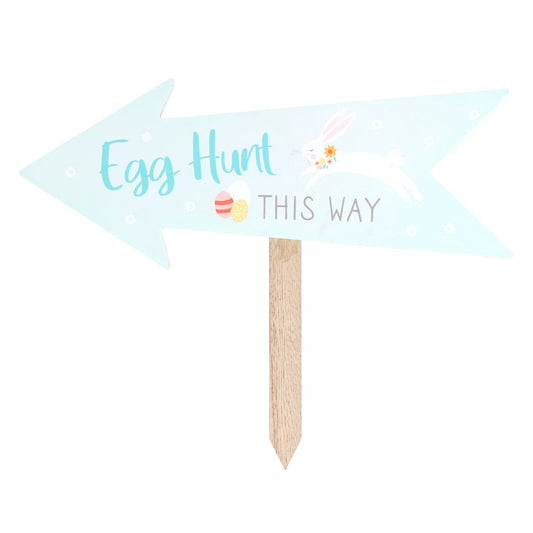 "Egg Hunt This Way" Stake Sign