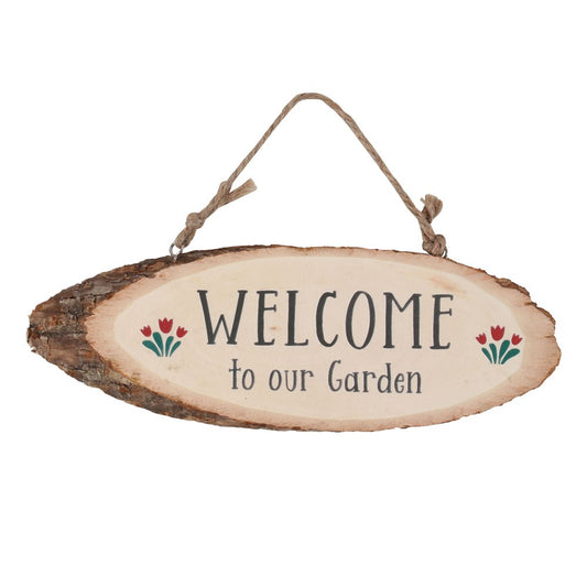 Small Wood Slice Hanging Sign
