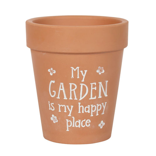 Terracotta Plant Pot "My Garden is my Happy Place"
