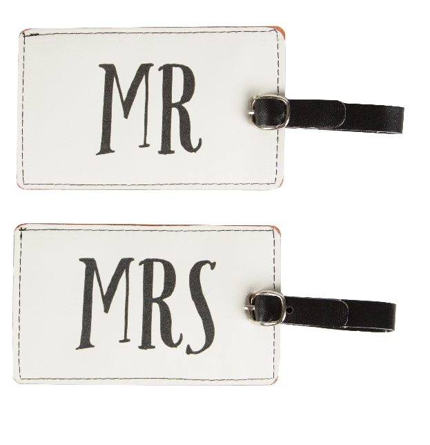 Sass & Belle set of Mr & Mrs Luggage Tags