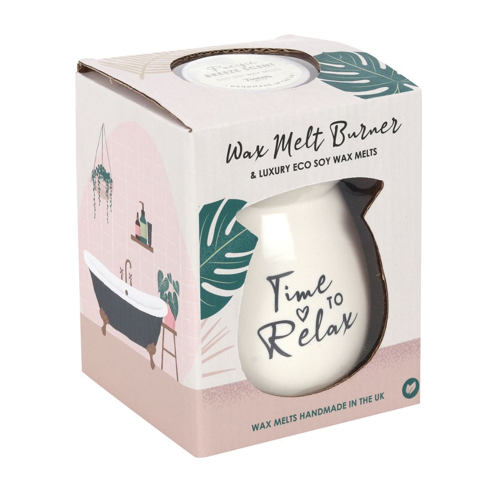 Time to Relax Wax Melt Burner Gift Set