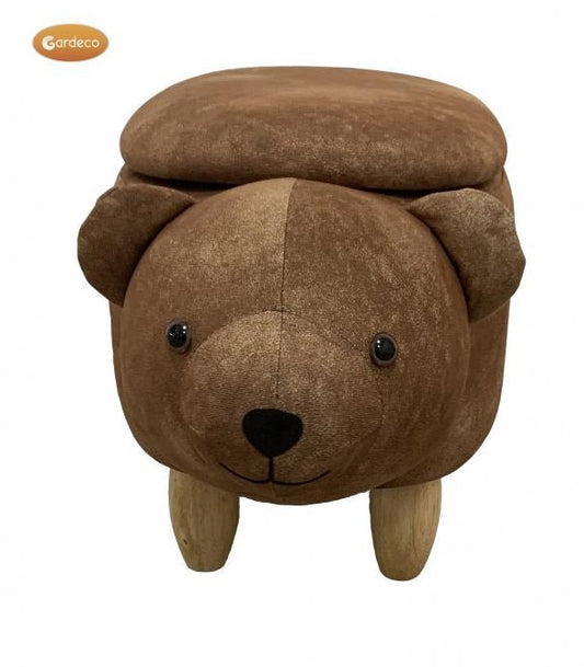 Bruce the Brown Bear Footstool with Storage
