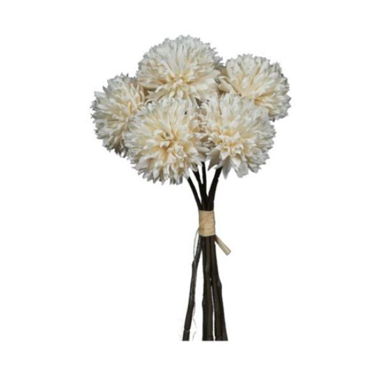 Artificial Pom Pom Bunch 22 cm - Cream