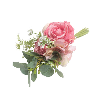 Artificial Mixed Rose Bouquet Pink