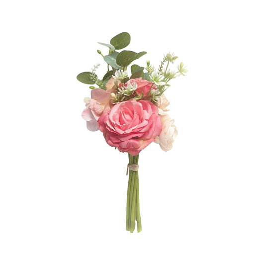 Artificial Mixed Rose Bouquet Pink