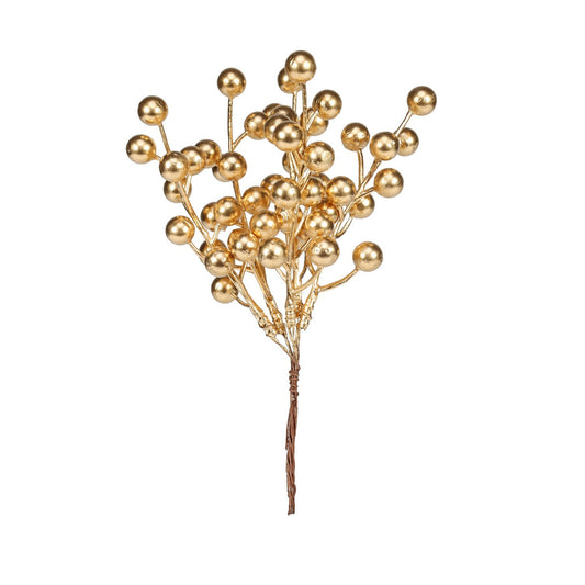 Artificial Gold Berry Bunch