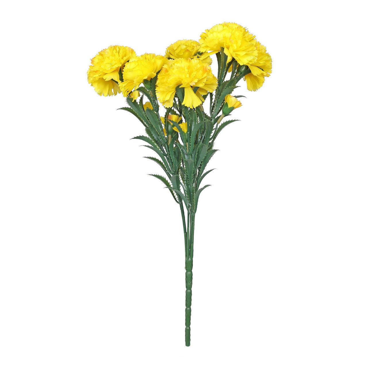 Artificial Yellow Carnation Bunch 38cm