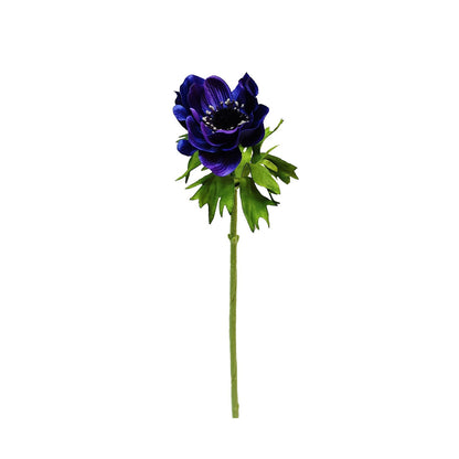 Artificial Dark Purple Botanica Anemone Stem 42cm
