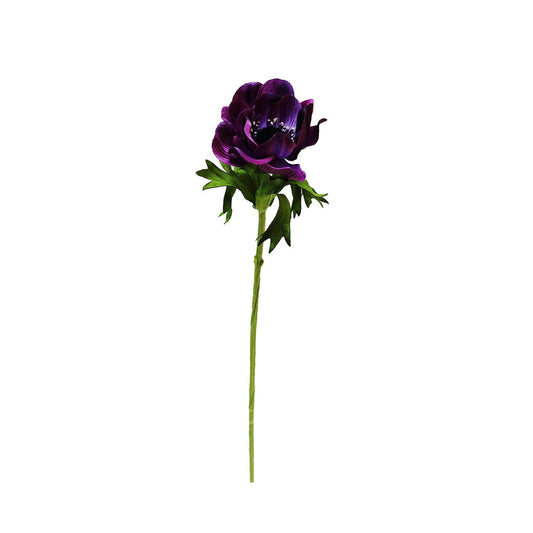 Artificial Burgundy Botanica Anemone Stem 42cm