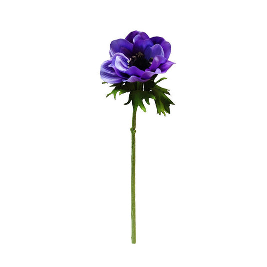 Artificial Purple Botanica Anemone Stem 42cm