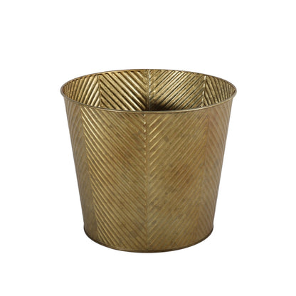 Gold Antique Wash Zinc Planter