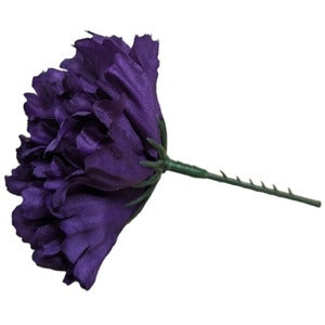 Pack of 6 Artificial Carnation Picks - Purple