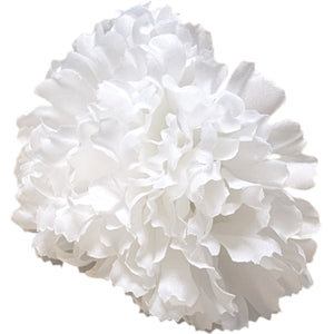 Pack of 6 Artificial Carnation Picks - White