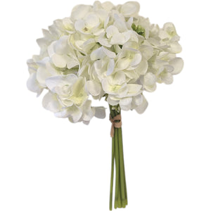 Artificial Ivory Budding Hydrangea Bouquet 28cm