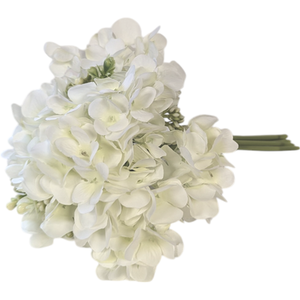 Artificial Ivory Budding Hydrangea Bouquet 28cm