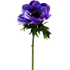 Artificial Purple Botanica Anemone Stem 42cm