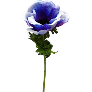 Artificial Blue Botanica Anemone Stem 42cm