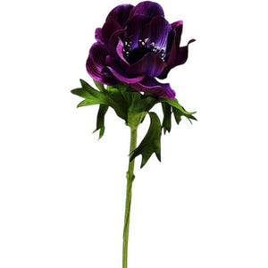 Artificial Burgundy Botanica Anemone Stem 42cm