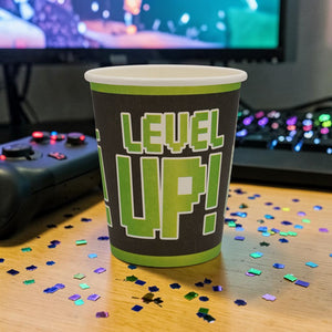 Game on Level Up Party Paper Cups 8 Pack