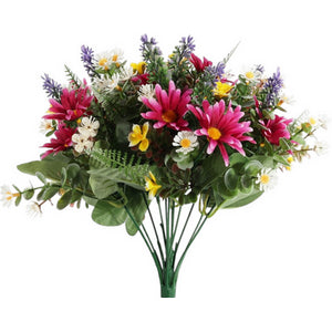 Wild Purple Daisy Bush With 12 Stems 34cm