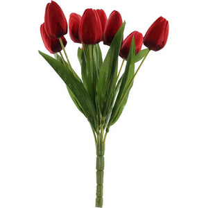 Artificial Red Tulip Bunch