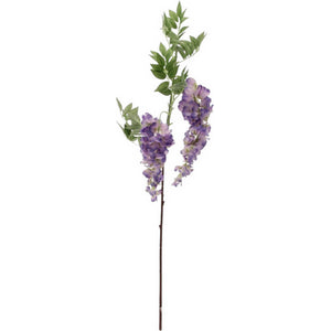 Artificial Violet Wisteria Spray (2-Headed) 90cm